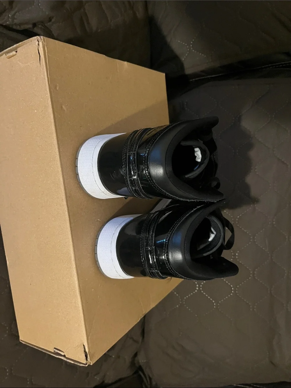 Jordan 1 Kids Black and White Sneakers